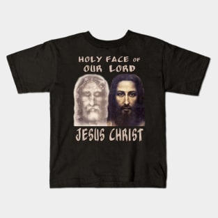 Holy Face Our Lord Jesus Christ Shroud Turin Reconstruction Kids T-Shirt